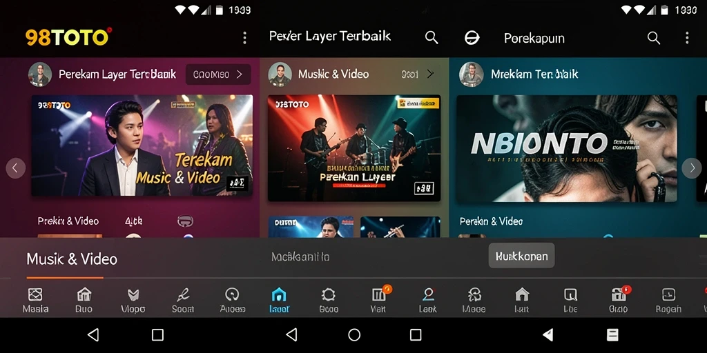 Antarmuka dan fungsi utama aplikasi Perekam Layar 98TOTO.