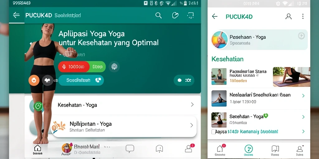 Tampilan antarmuka PUCUK4D yang menarik untuk sesi yoga.