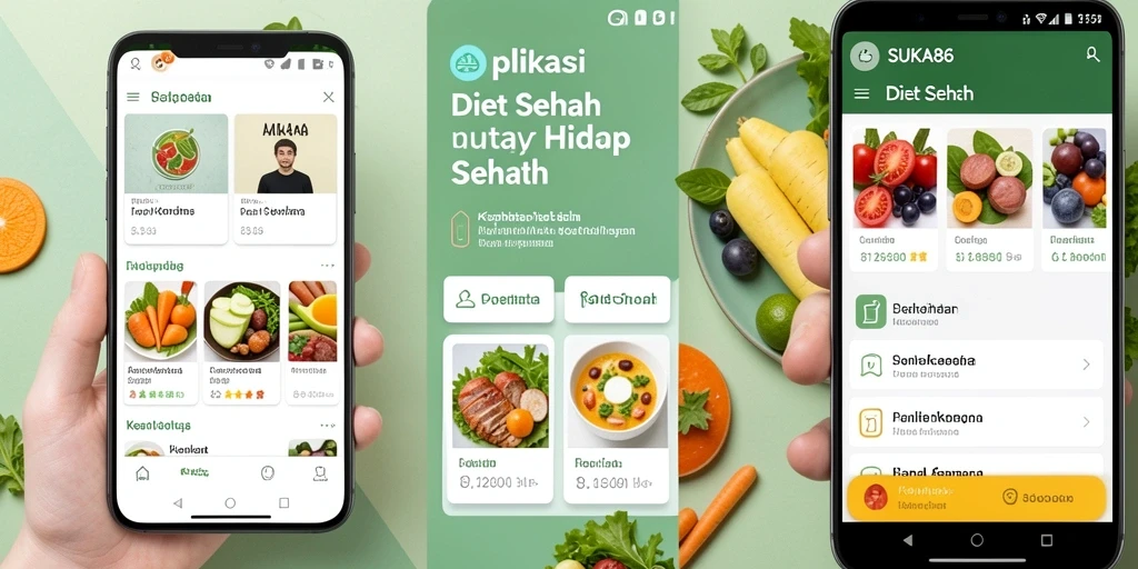 Tampilan antarmuka SUKA86 untuk pemantauan Diet Sehat.