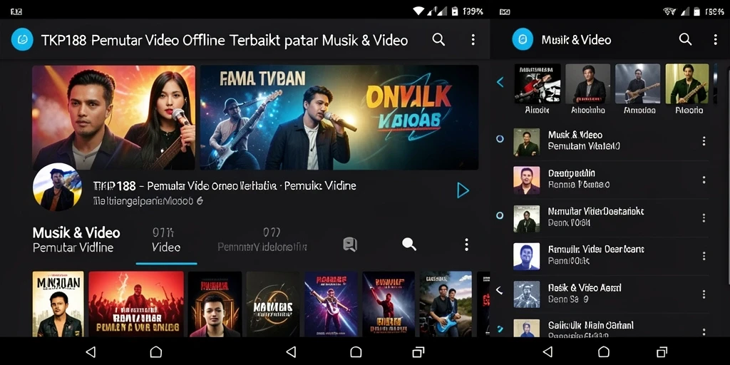 Tampilan antarmuka TKP188 yang sederhana dan efektif dalam fungsi Pemutar Video Offline.