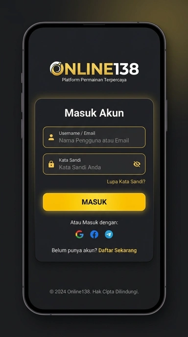 Tampilan halaman login online138